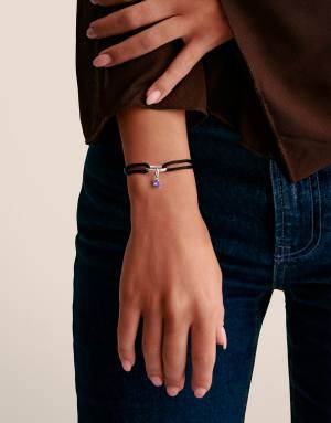 Thomas Sabo Charm pendant in silver, violet