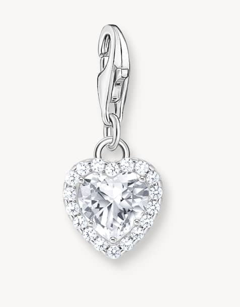 Thomas Sabo Charm pendant in silver, white - view 1