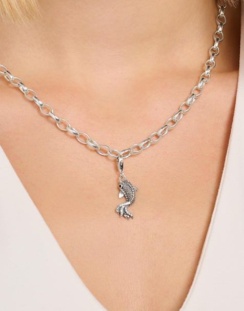 Thomas Sabo Charm pendant koi with zirconia stones silver in 925 sterling silver - SILVER - view 1