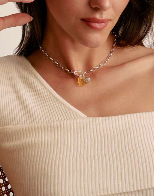 Thomas Sabo charm pendant rose blossom connect in silver, 3 of 3