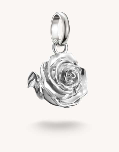 Thomas Sabo Charm pendant rose blossom connect silver in silver - view 1