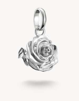 Thomas Sabo Charm pendant rose blossom connect silver in silver