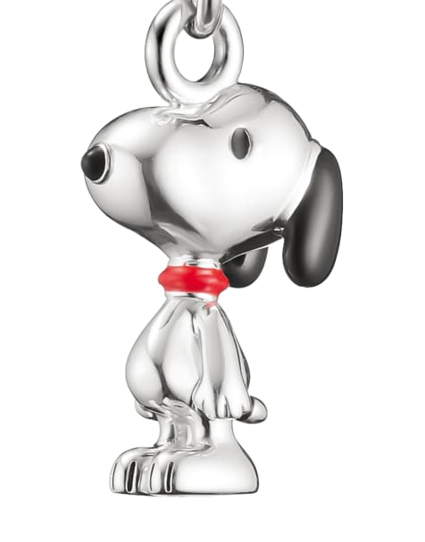 Thomas Sabo - Charm pendente a forma di Snoopy dei Peanuts tonalità argento, nero e rosso - view 1