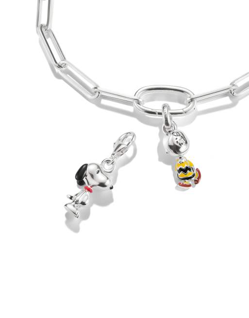 Thomas Sabo - Charm pendente a forma di Snoopy dei Peanuts tonalità argento, nero e rosso, 2 di 3