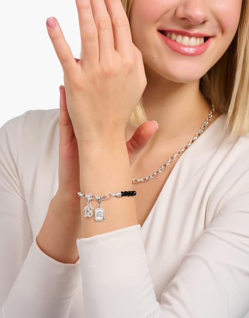 Thomas Sabo - Charm pendente in argento sterling 925 con pendente con numero 18 con zirconia cubica, 2 di 3