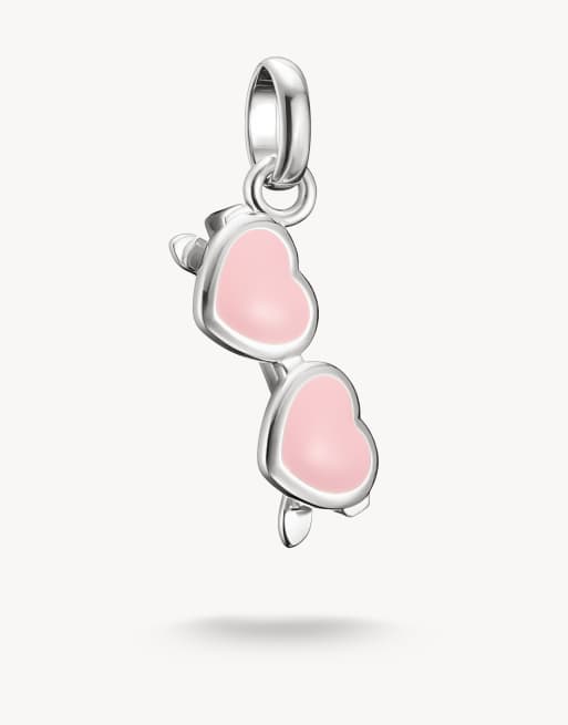 Thomas Sabo - Ciondolo in argento color argento e rosa a forma di occhiali da sole