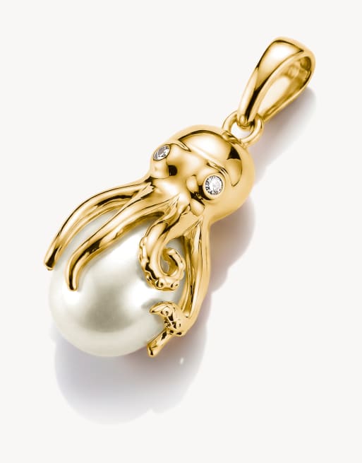 Thomas Sabo - Colgante pulpo con perla en oro amarillo, blanco, 2 de 5