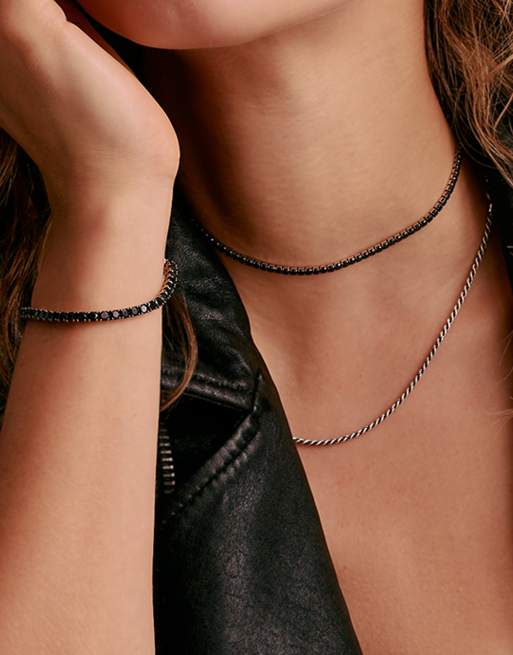 Thomas Sabo - Collana argentata e nera, 4 di 4