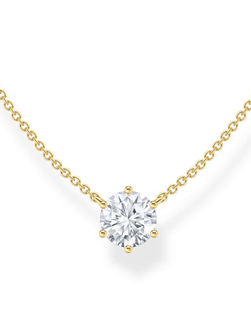 Thomas Sabo - Collana con ciondolo in argento sterling 925 e placcatura in oro giallo 18K , 2 di 3