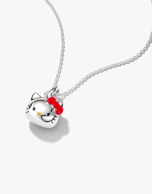 Thomas Sabo - collar Hello Kitty con lazo rojo en plata, negro, rojo y amarillo, 2 de 4