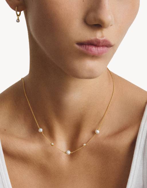 Thomas Sabo con perle e zirconi bianchi in oro giallo, bianco, 4 di 4