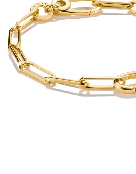 Thomas Sabo - Connect - Bracelet charm à maille trombone en plaqué or - Doré - view 1