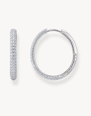 Thomas Sabo - Creolen aus Sterlingsilber mit weißem Detail