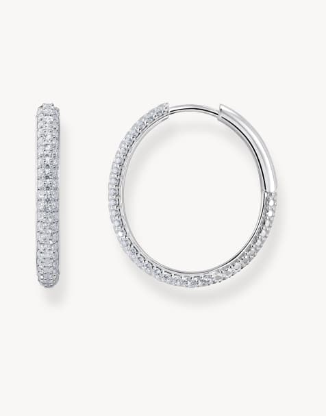 Thomas Sabo – Creolen aus Sterlingsilber mit weißem Detail - view 1