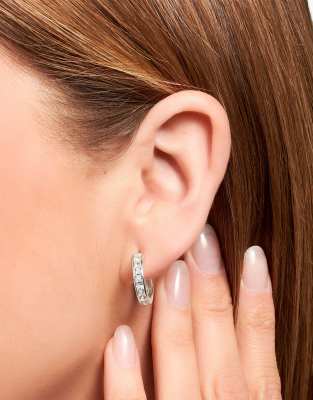 Thomas Sabo - Creolen aus Sterlingsilber mit weißen Schmucksteinen