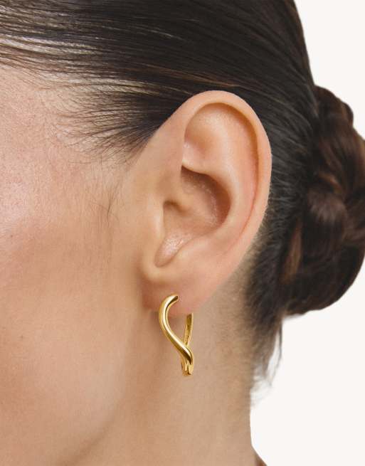 Thomas Sabo Creolen in Wellenform in Gold, 4 von 5