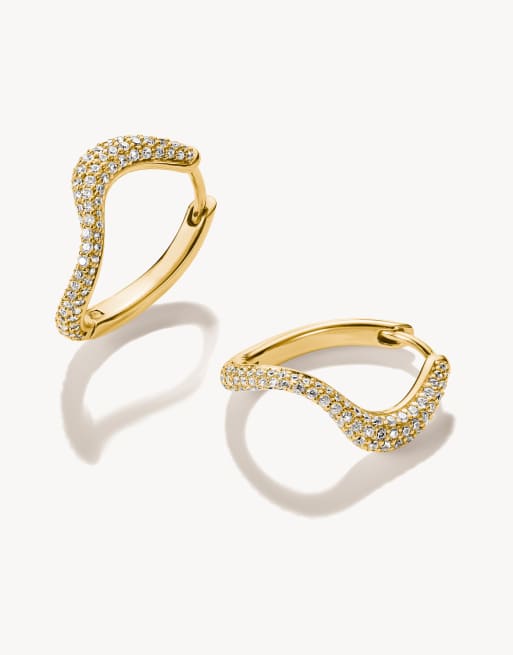 Thomas Sabo Creolen mit weißen Zirkonia in Gelbgold, Weiß, 2 von 4
