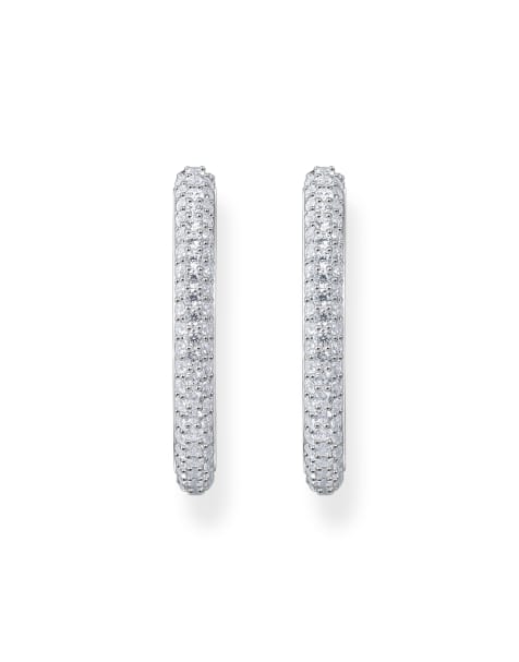 Thomas Sabo - Créoles - Argenté et blanc - view 1