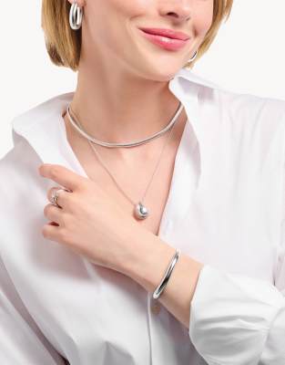 Thomas Sabo Droplet Necklace In Silver