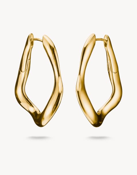 Thomas Sabo gold-plated big hoop earrings in gold - view 1