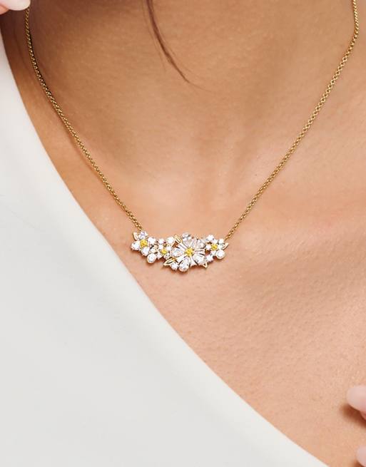 Thomas Sabo Gold-plated necklace lovely daisy with stones in gold, white, 4 of 4