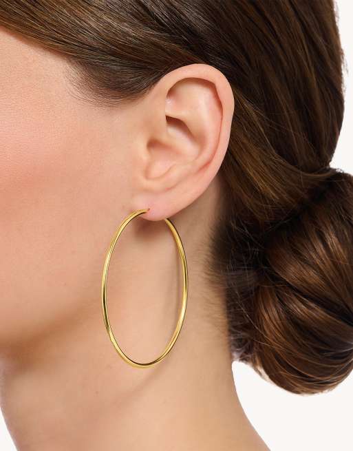 Thomas Sabo – Große Creolen aus 925er Sterlingsilber mit 18-karätiger Vergoldung in Gelbgold