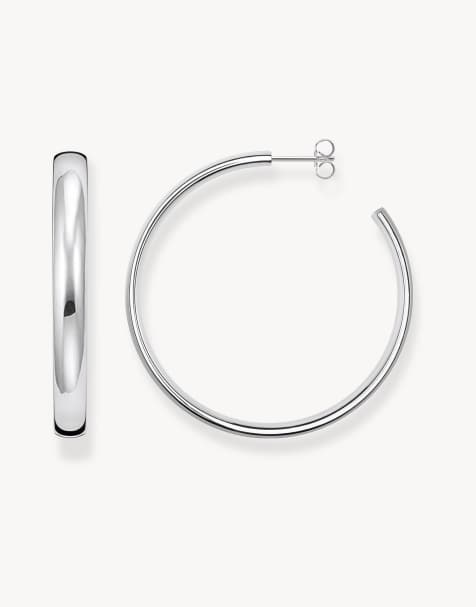 Thomas Sabo – Große, klobige Creolen in Silberoptik - view 1