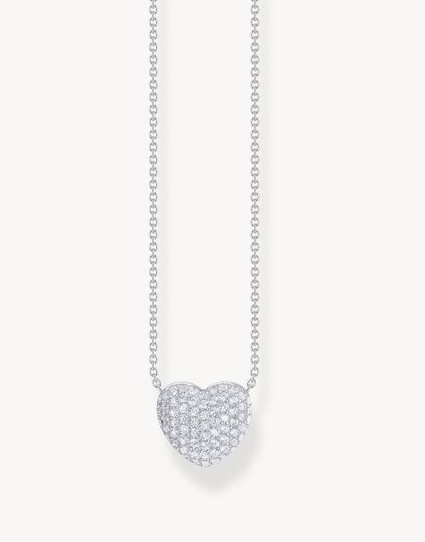 Thomas Sabo – Halskette aus Sterlingsilber mit Details in Weiß - view 1