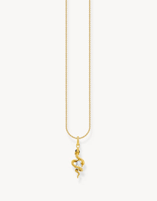 Thomas Sabo - Halskette aus Sterlingsilber mit Schlangenanhänger und 18-karätiger Vergoldung in Gelbgold-Goldfarben