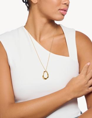 Thomas Sabo - Halskette in Gold mit geschmolzenem Anhänger-Goldfarben