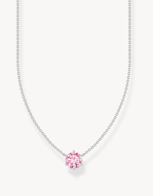 Thomas Sabo - Halskette in Silber mit rosa Zirkonia-Anhänger