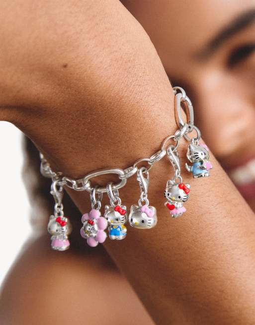 Thomas Sabo Hello Kitty bedel roze strik – origineel in zilver, zwart, roze, geel, 3 van 4