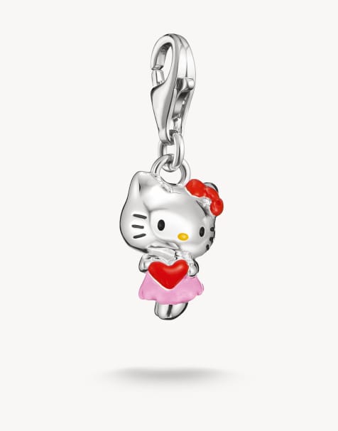 Thomas Sabo Hello Kitty charm a cuore – originale in argento, nero, rosso, giallo - view 1