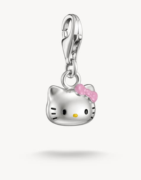 Thomas Sabo Hello Kitty charm fiocco rosa – originale in argento, nero, rosa, giallo - view 1