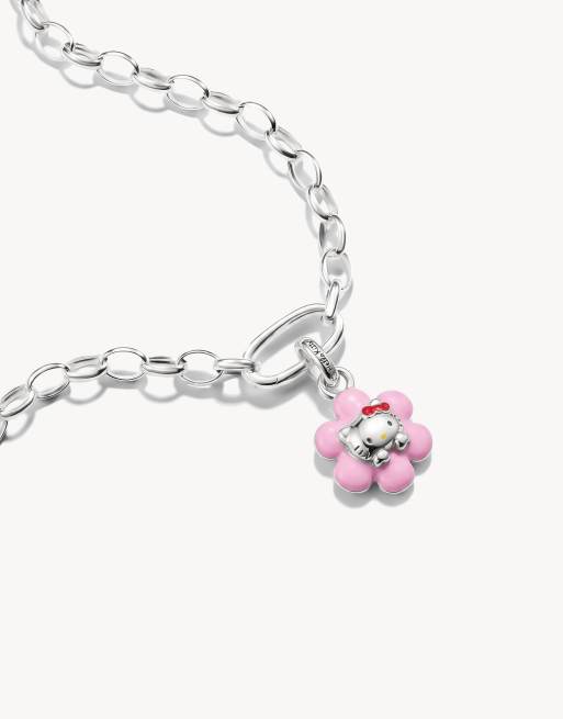 Thomas Sabo Hello kitty charm pink flower – connect in silver, black, red, yellow, 2 of 5