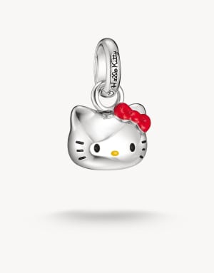 Thomas Sabo Hello kitty charm red bow   connect in silver, black, red, yellow