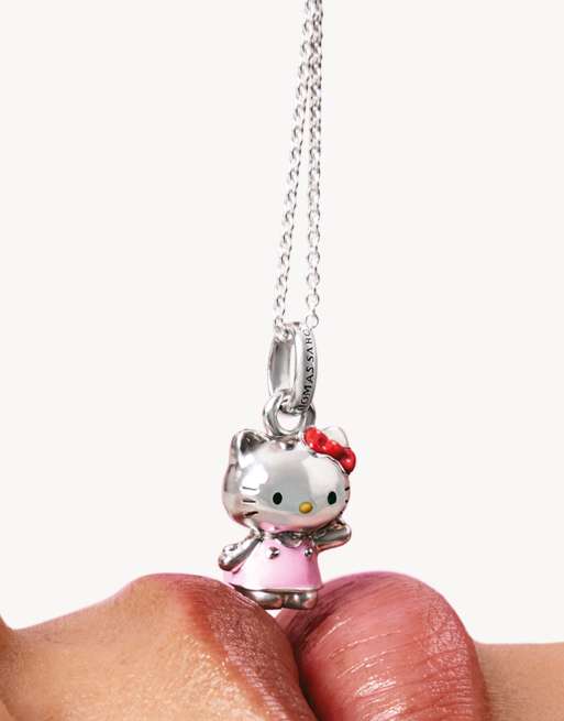 Thomas Sabo Hello Kitty collana rosa in argento, nero, rosso, rosa, 4 di 4