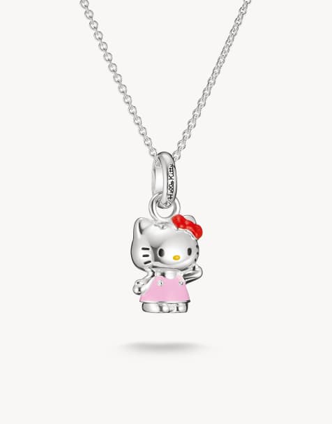 Thomas Sabo Hello Kitty collier rose en argent, noir, rouge, rose - view 1