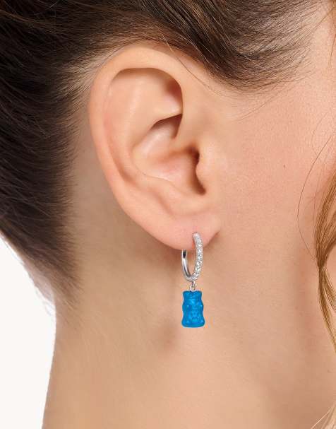 Thomas Sabo hoop earring with bear charm in sterling silver - view 1