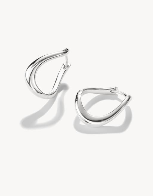 Thomas Sabo Hoop earrings wave-shaped in silver, 2 of 5
