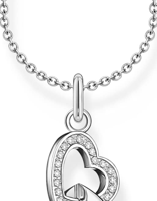 Thomas Sabo intertwined hearts pendant in zirconia and sterling silver - SILVER, 3 of 3