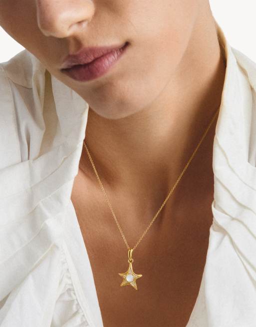 Thomas Sabo Kette mit Seestern aus Perlmutt in Gelbgold, Weiß, 4 von 4