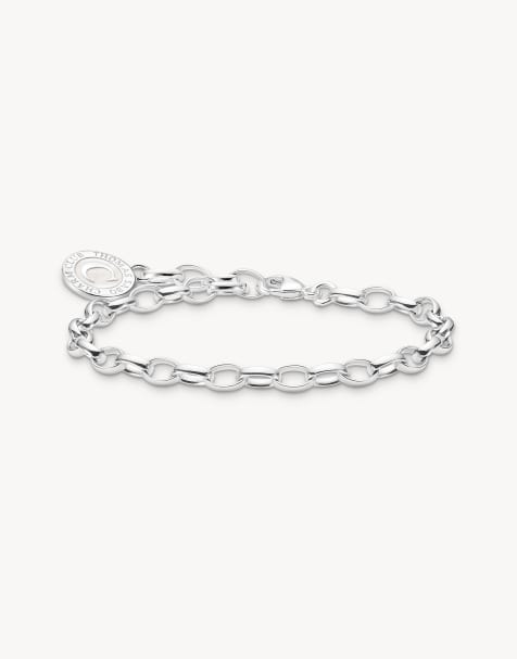 Thomas Sabo – Member – Silberfarbenes Armband in Silber und Weiß mit weißem Charmista-Münzanhänger - view 1