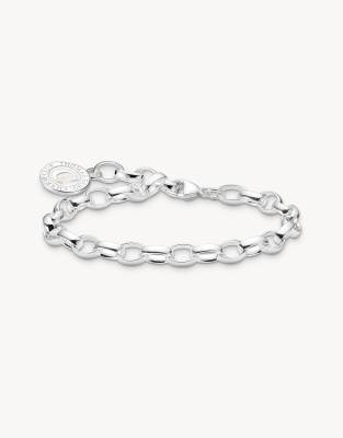 Thomas Sabo - Member - Silberfarbenes Armband in Silber und Weiß mit weißem Charmista-Münzanhänger