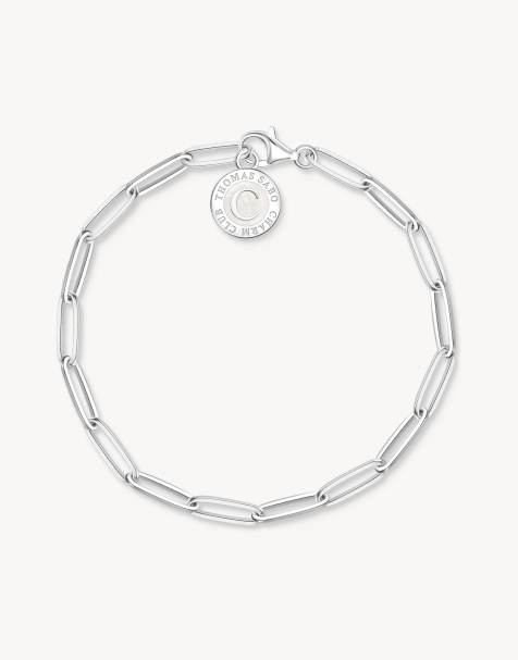 Thomas Sabo – Member – Silberfarbenes Armband mit Charmista-Münzanhänger in Weiß und Silber - view 1