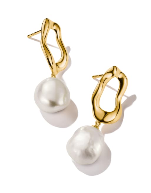 Thomas Sabo – Natural Beauty – Vergoldete Ohrringe in Gelbgold und Weiß mit Süßwasserperle, 3 von 3