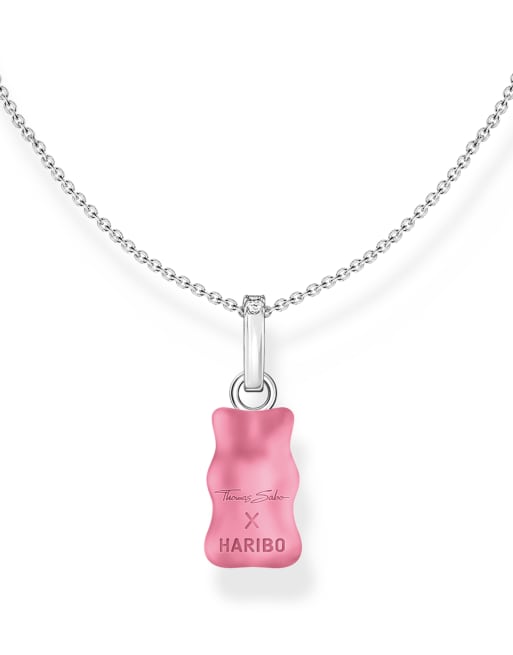 Thomas Sabo necklace with pink goldbear pendant and zirconia in 925 sterling silver, 2 of 3