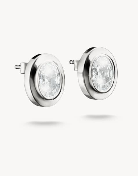 Thomas Sabo - Orecchini a bottone bianchi in argento - view 1
