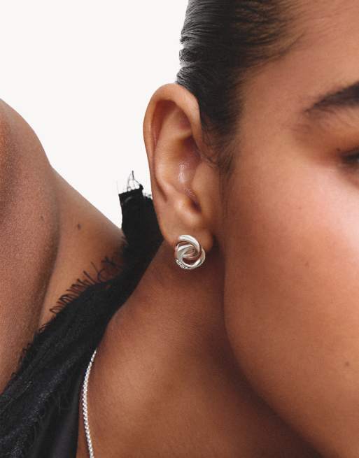 Thomas Sabo orecchini a bottone con zirconi bianchi in argento, bianco, 5 di 5
