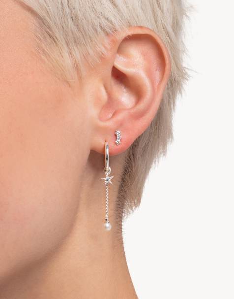 Thomas Sabo - Orecchini a bottone in argento sterling con pietra bianca - view 1